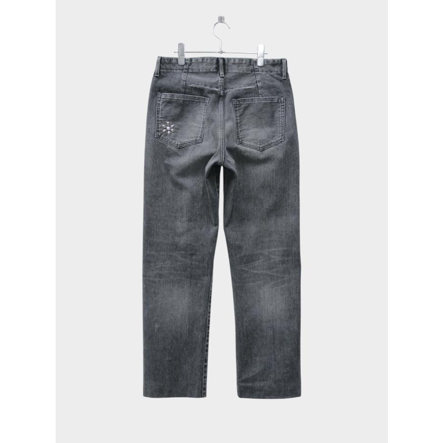 TANAKA NEW CLASSIC JEAN TROUSERS GRAY (BIJOU) / 2026SS タナカ デニム カイハラ セルビッジデニム スタッズ フラワーの画像