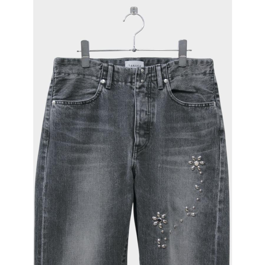 TANAKA NEW CLASSIC JEAN TROUSERS GRAY (BIJOU) / 2026SS タナカ デニム カイハラ セルビッジデニム スタッズ フラワーの画像
