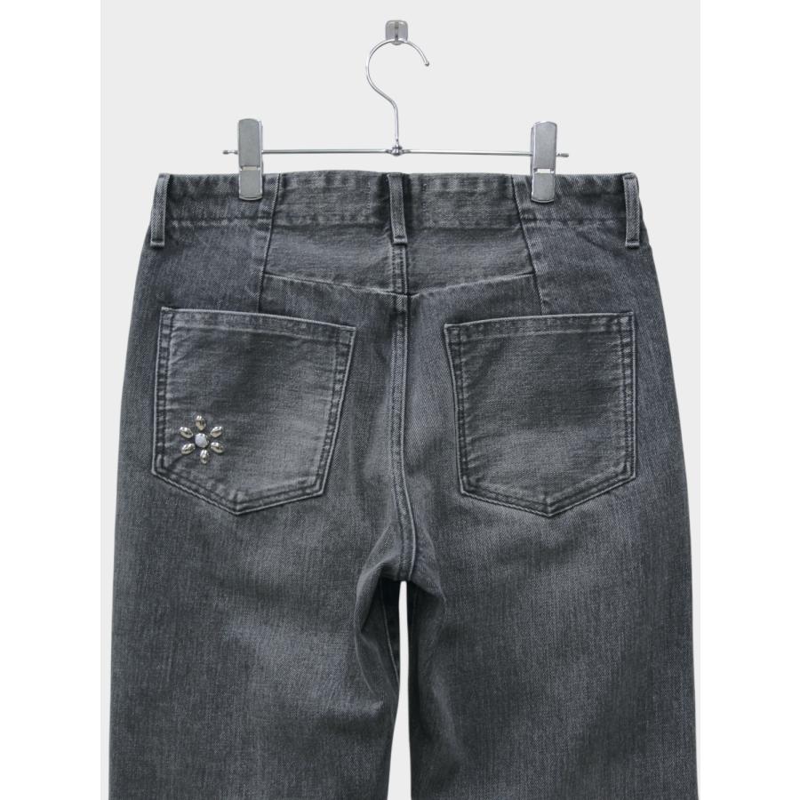 TANAKA NEW CLASSIC JEAN TROUSERS GRAY (BIJOU) / 2026SS タナカ デニム カイハラ セルビッジデニム スタッズ フラワーの画像