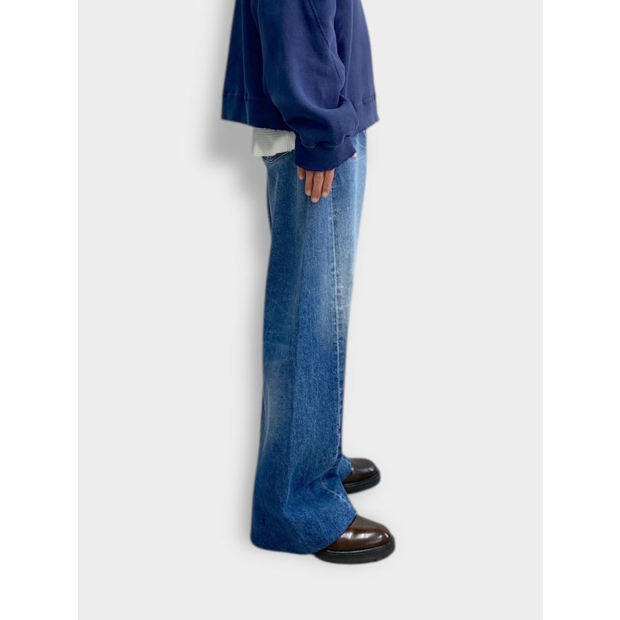 TANAKA BOY JEAN TROUSERS VINTAGE MID BLUE / 2026SS タナカ デニム カイハラ セルビッジデニム 赤耳 ワイド 美脚シルエットの画像