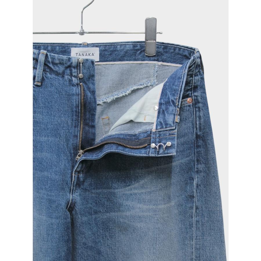 TANAKA BOY JEAN TROUSERS VINTAGE MID BLUE / 2026SS タナカ デニム カイハラ セルビッジデニム 赤耳 ワイド 美脚シルエットの画像