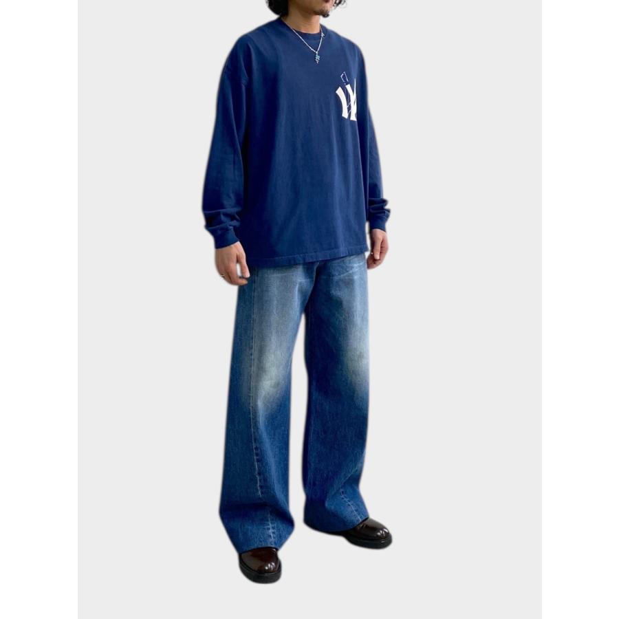 TANAKA BOY JEAN TROUSERS VINTAGE MID BLUE / 2026SS タナカ デニム カイハラ セルビッジデニム 赤耳 ワイド 美脚シルエットの画像
