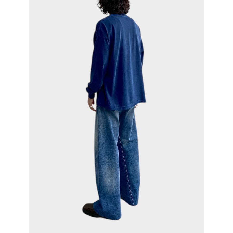 TANAKA BOY JEAN TROUSERS VINTAGE MID BLUE / 2026SS タナカ デニム カイハラ セルビッジデニム 赤耳 ワイド 美脚シルエットの画像