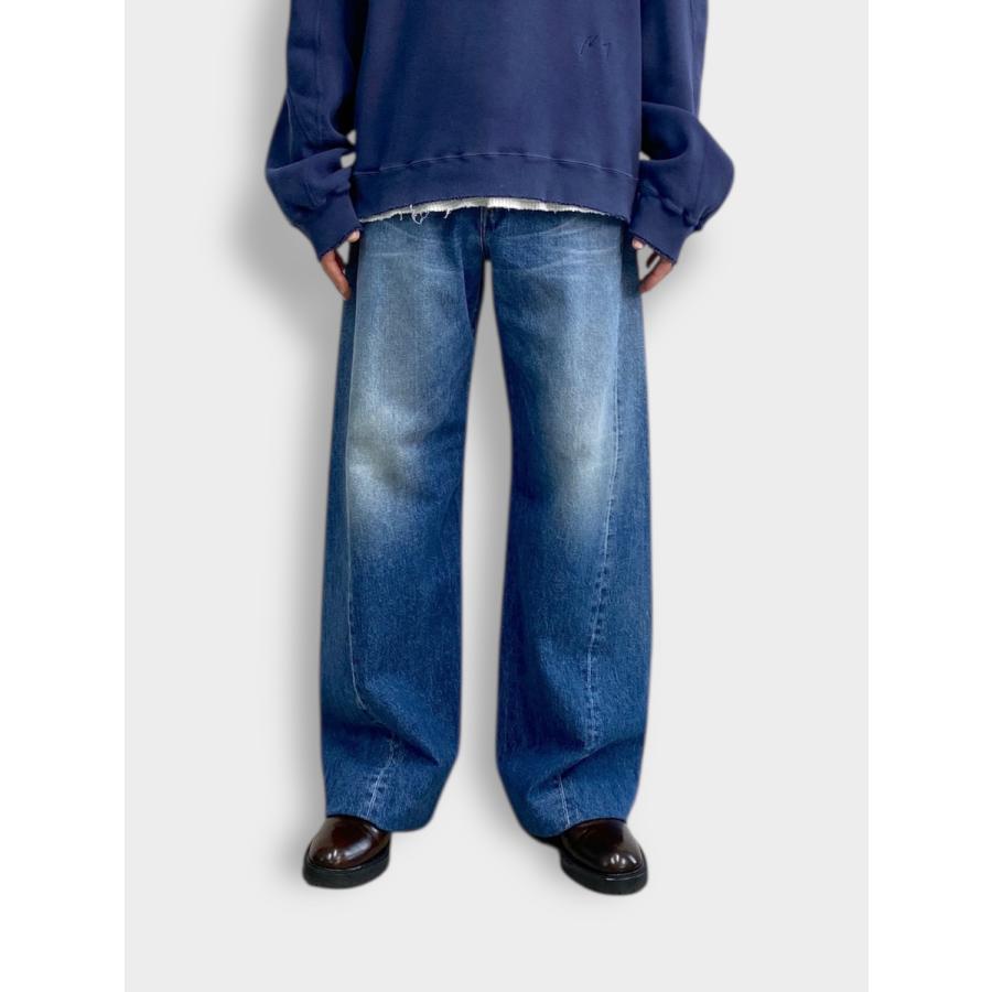TANAKA BOY JEAN TROUSERS VINTAGE MID BLUE / 2026SS タナカ デニム カイハラ セルビッジデニム 赤耳 ワイド 美脚シルエットの画像