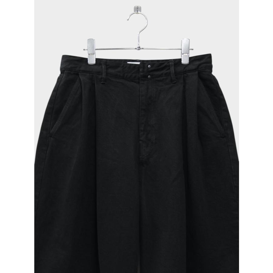 TANAKA（タナカ） TANAKA HAKAMA JEAN SHORTS OVERDYE BLACK / 2026SS