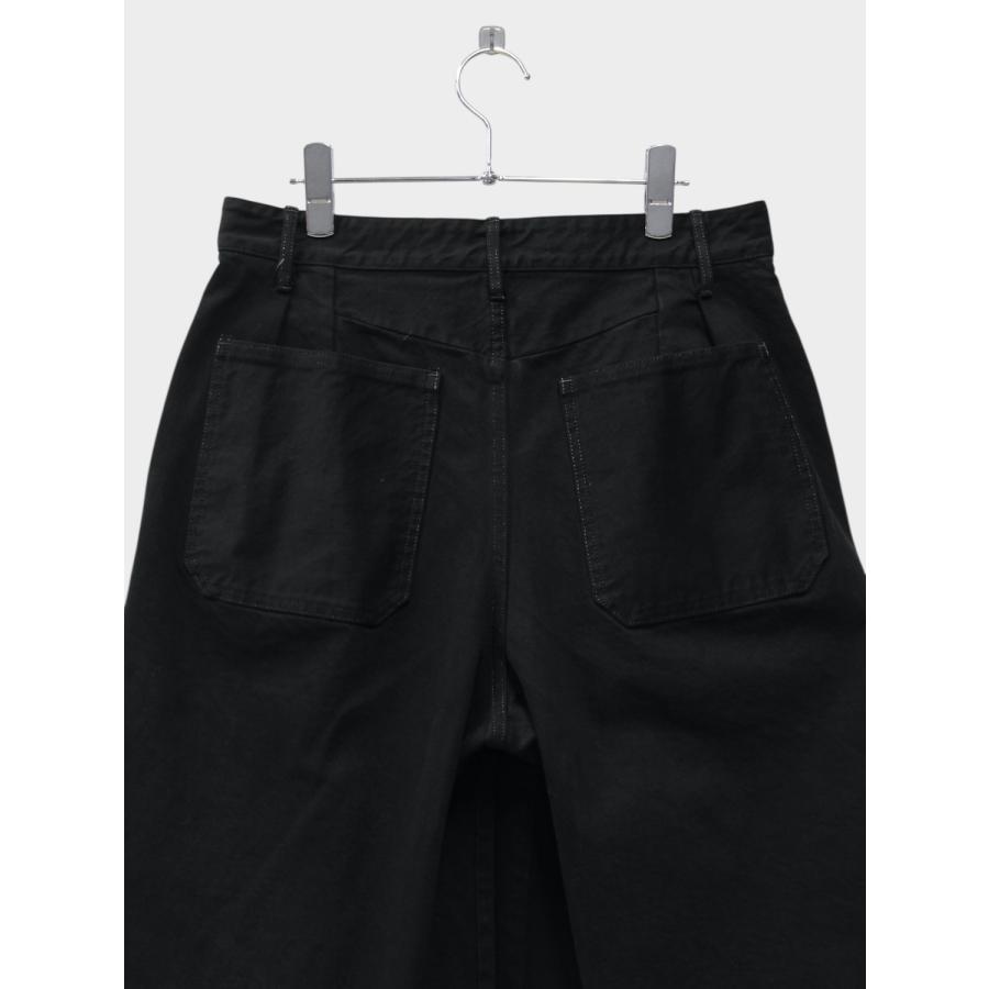 TANAKA（タナカ） TANAKA HAKAMA JEAN SHORTS OVERDYE BLACK / 2026SS