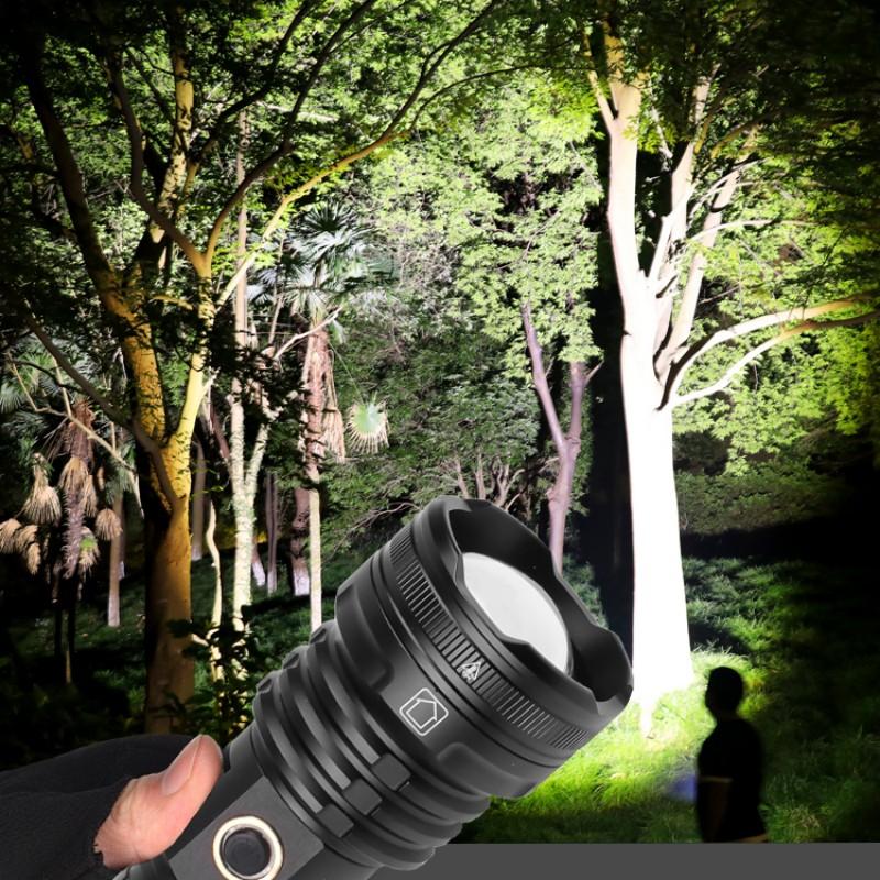 懐中電灯 LED 高輝度25000ルーメン 軍用 電気出力 USB充電式双方 懐中電灯 LED 高輝度25000ルーメン 軍用 電気出力 USB充電式双方