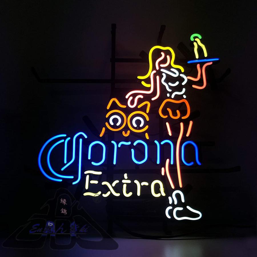ネオンサイン Corona Extra ガラス管 ネオンサイン ビール バー 壁掛け 看板 LEDライト風 インテリア照明 店舗装飾 おしゃれバー オーダーメイド対応の画像