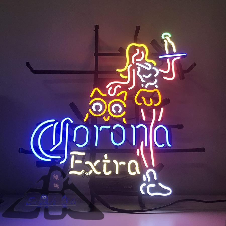 ネオンサイン Corona Extra ガラス管 ネオンサイン ビール バー 壁掛け 看板 LEDライト風 インテリア照明 店舗装飾 おしゃれバー オーダーメイド対応の画像