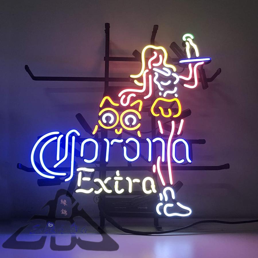 ネオンサイン Corona Extra ガラス管 ネオンサイン ビール バー 壁掛け 看板 LEDライト風 インテリア照明 店舗装飾 おしゃれバー オーダーメイド対応の画像