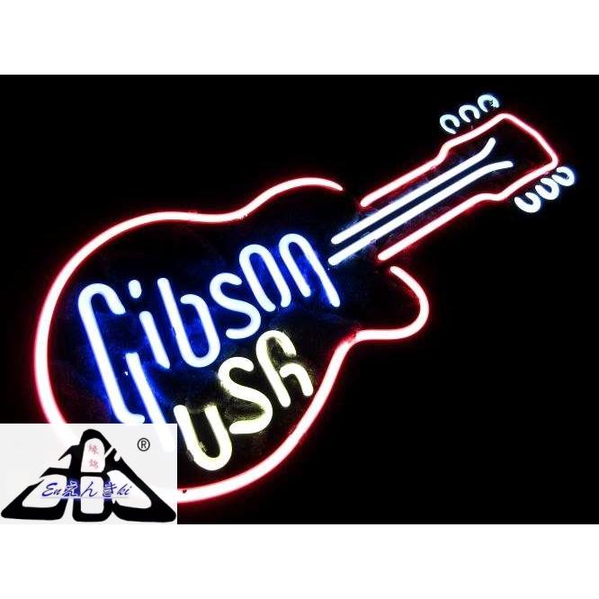 ギブソン Gibson USA ギター ネオン看板 ガラス製 音楽バー ライブ