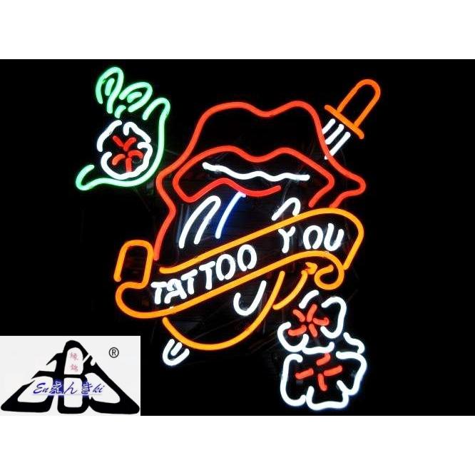 TATTOO YOU 舌出しリップ 花 バナー タトゥースタジオ ロックバー 