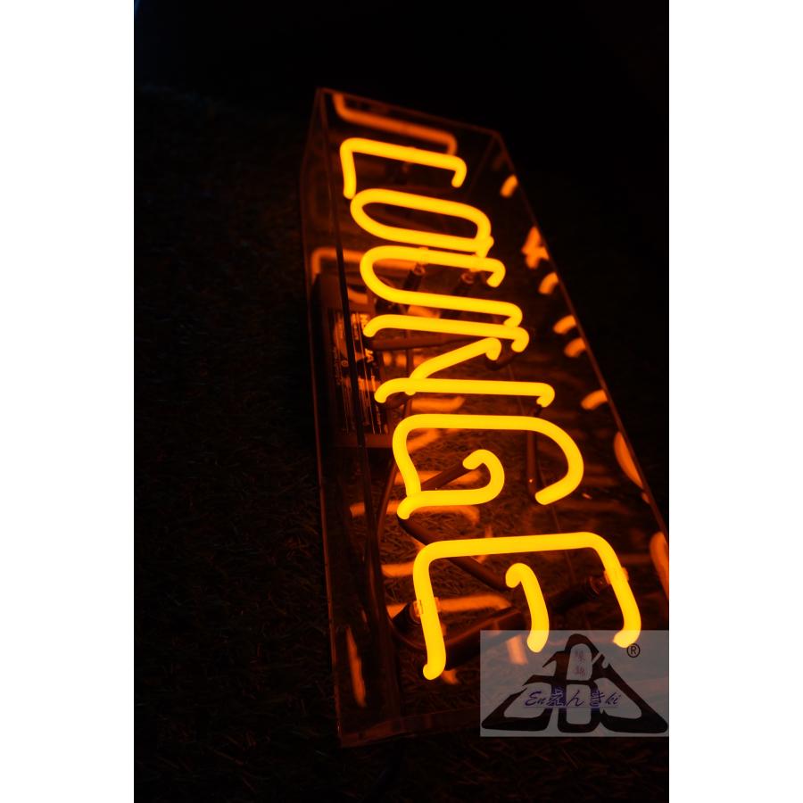 オリジナル　ネオンサイン　ガラス製 LOUNGE オレンジ店舗看板 インテリア壁掛け led 看板 アメリカン 店舗用 電飾 サインボード  オーダーメイド可能_1