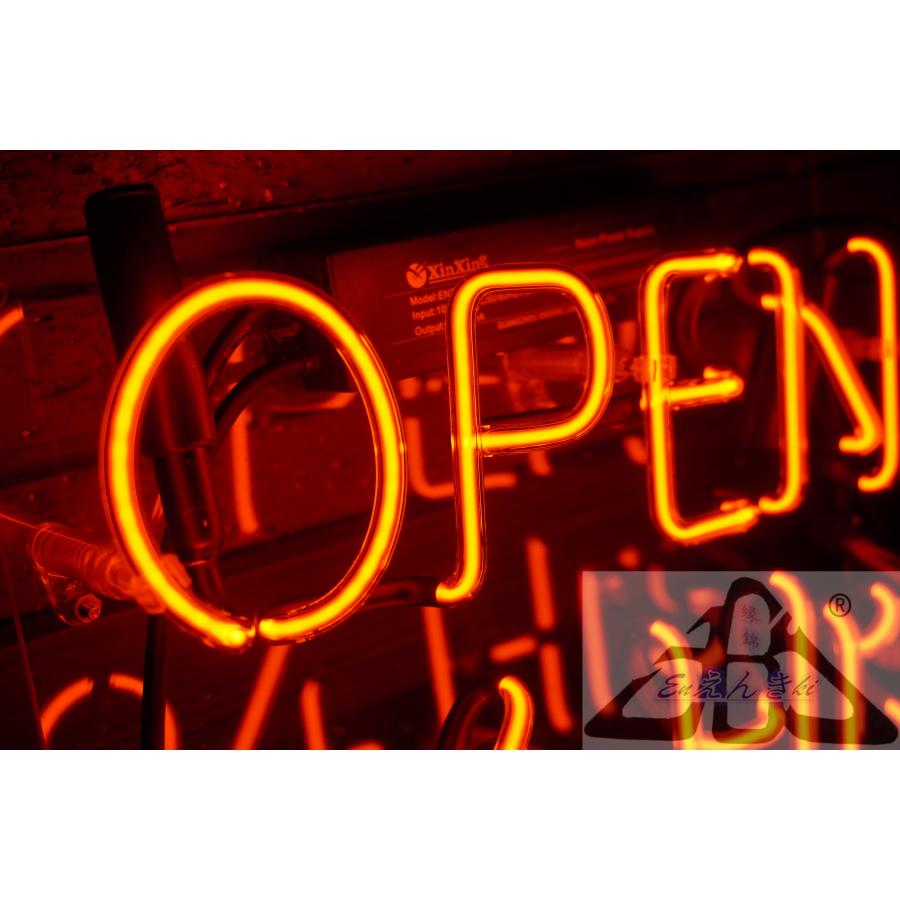 オリジナル　ネオンサイン　ガラス製　OPEN 24HRS　 レッド　 コンビニ バー 飲食 韓国  壁掛け led 看板 アメリカン雑貨 おしゃれ   オーダーメイド可能_7