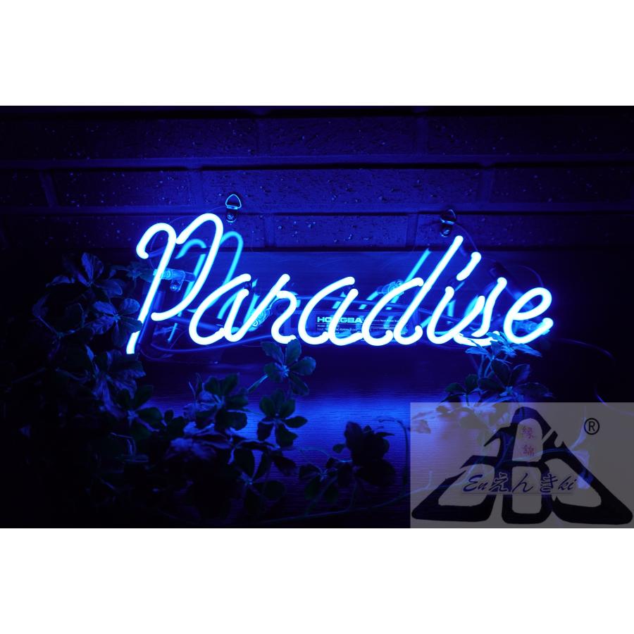オリジナル ネオンサイン Paradise ブルー 英字ガラス管 インテリア 店舗装飾 バー LED風韓国 壁掛け led 看板 アメリカン雑貨 オーダーメイド可能