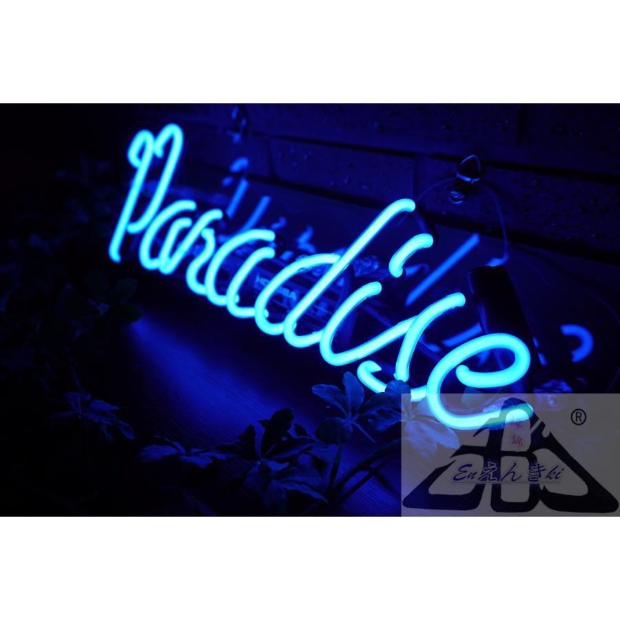 オリジナル ネオンサイン Paradise ブルー 英字ガラス管 インテリア 店舗装飾 バー LED風韓国 壁掛け led 看板 アメリカン雑貨 オーダーメイド可能