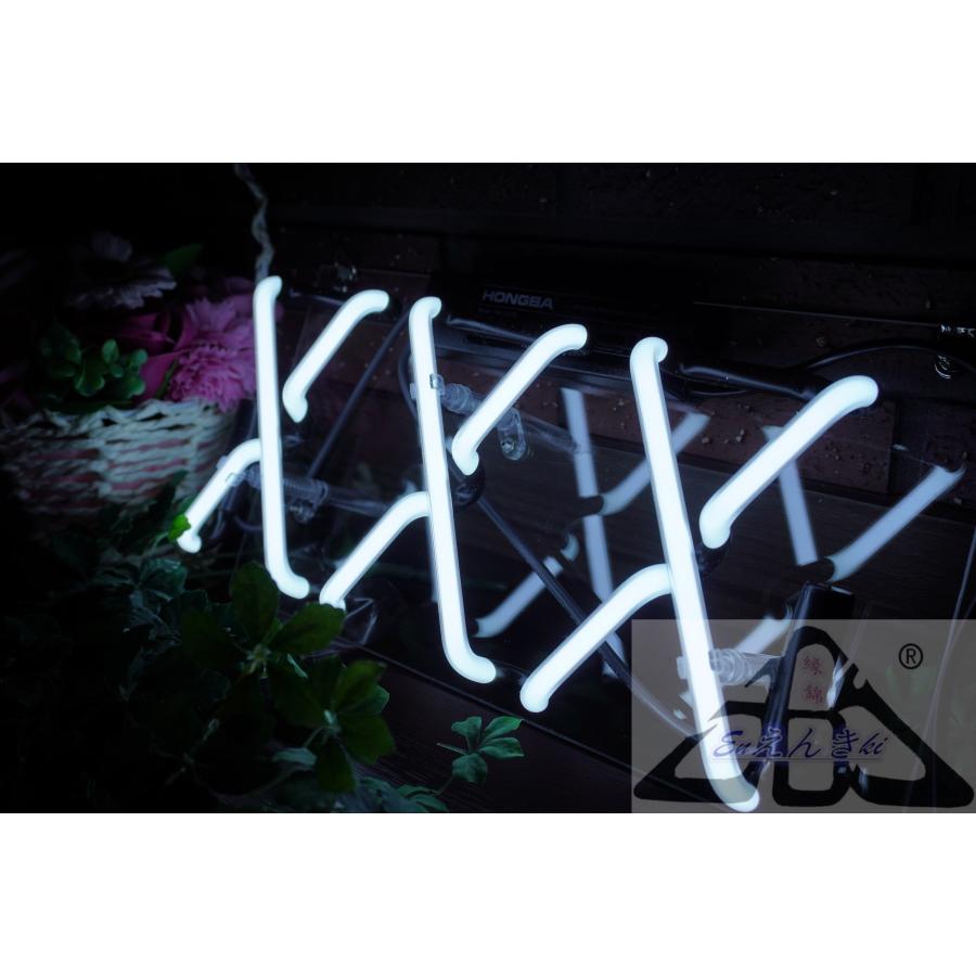 ネオンサイン XXX ネホワイト ガラス バー クラブ ナイトインテリア おしゃれ装飾 壁掛け led 看板 アメリカン 店舗用 電飾 サインボード  オーダーメイド可能_3