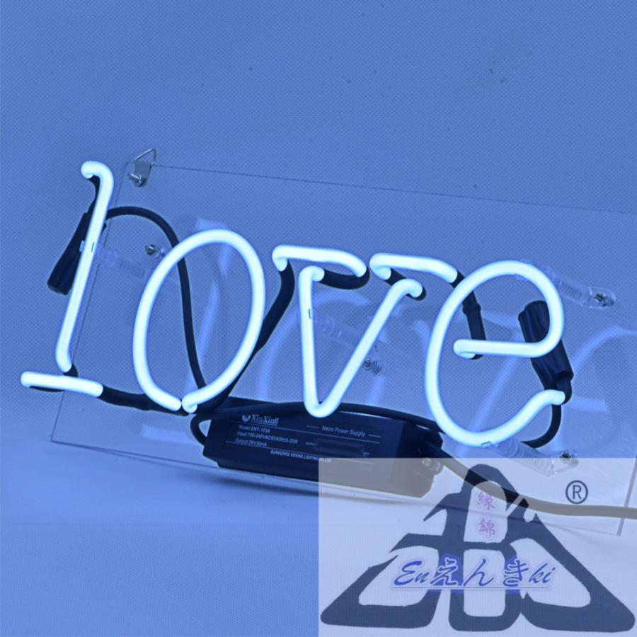 ネオンサイン LOVE  ホワイト  英字 ガラス製 インテリア 壁掛け led 看板 アメリカン雑貨 おしゃれ 店舗用 電飾 サインボード カフェ バー オーダーメイド可能_1