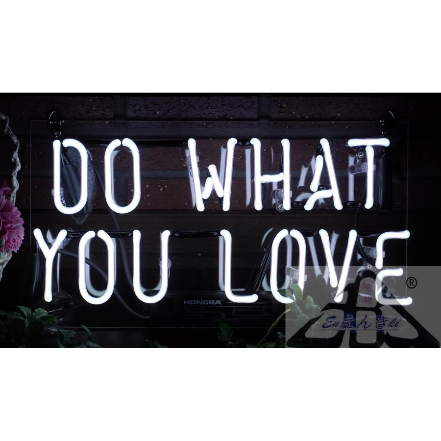 ネオンサイン DO WHAT YOU LOVE ホワイト 英字ネオン看板  ガラス製 インテリア  壁掛け led 看板  店舗用 電飾   イルミネーション オーダーメイド可能_2