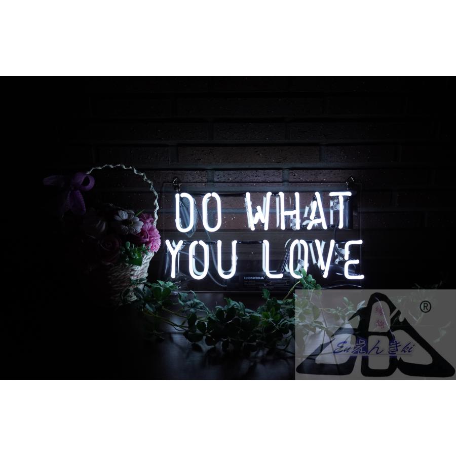 ネオンサイン DO WHAT YOU LOVE ホワイト 英字ネオン看板  ガラス製 インテリア  壁掛け led 看板  店舗用 電飾   イルミネーション オーダーメイド可能_3
