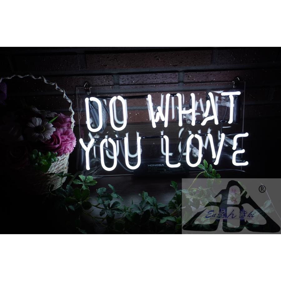 ネオンサイン DO WHAT YOU LOVE ホワイト 英字ネオン看板  ガラス製 インテリア  壁掛け led 看板  店舗用 電飾   イルミネーション オーダーメイド可能_6
