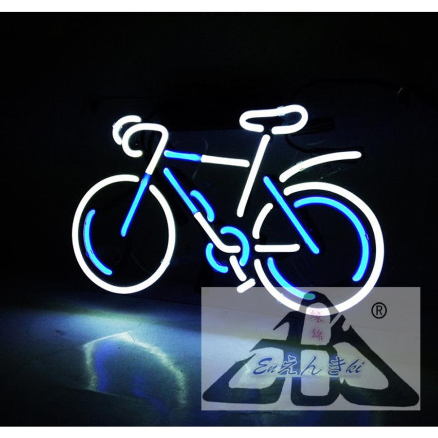 ネオンサイン 自転車型 ガラスネオン 青白 カフェ装飾 壁掛け LED看板 アメリカン雑貨 おしゃれ 店舗用 電飾 サインボード 明るい カフェ オーダーメイド可能_2