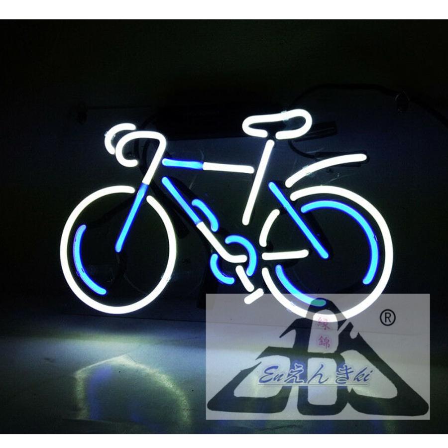 ネオンサイン 自転車型 ガラスネオン 青白 カフェ装飾 壁掛け LED看板 アメリカン雑貨 おしゃれ 店舗用 電飾 サインボード 明るい カフェ オーダーメイド可能_3