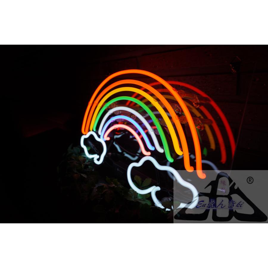 ネオンサイン 虹 レインボーアーチ型 7色カラフル 壁掛け led 看板