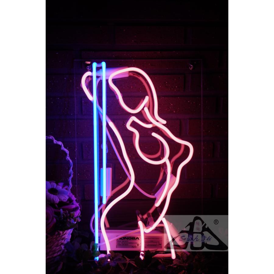 LED ネオン管 セクシーシルエット ピンク 壁掛け用 ネオン オーダー