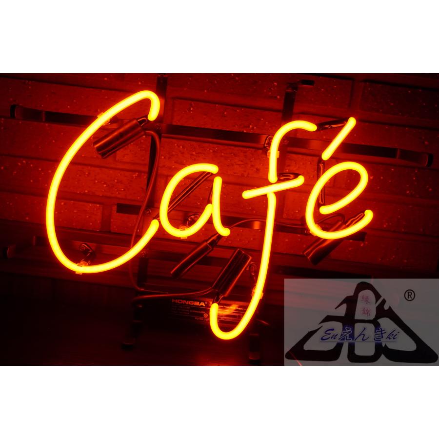 ネオンサイン Caf〓 筆記体 ガラス看板 赤オレンジ 店舗 インテリア 壁掛け led 看板 アメリカン雑貨 おしゃれ 店舗用   イルミネーション オーダーメイド可能_10