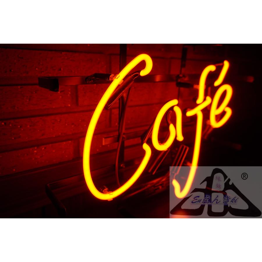 ネオンサイン Caf〓 筆記体 ガラス看板 赤オレンジ 店舗 インテリア 壁掛け led 看板 アメリカン雑貨 おしゃれ 店舗用   イルミネーション オーダーメイド可能_11