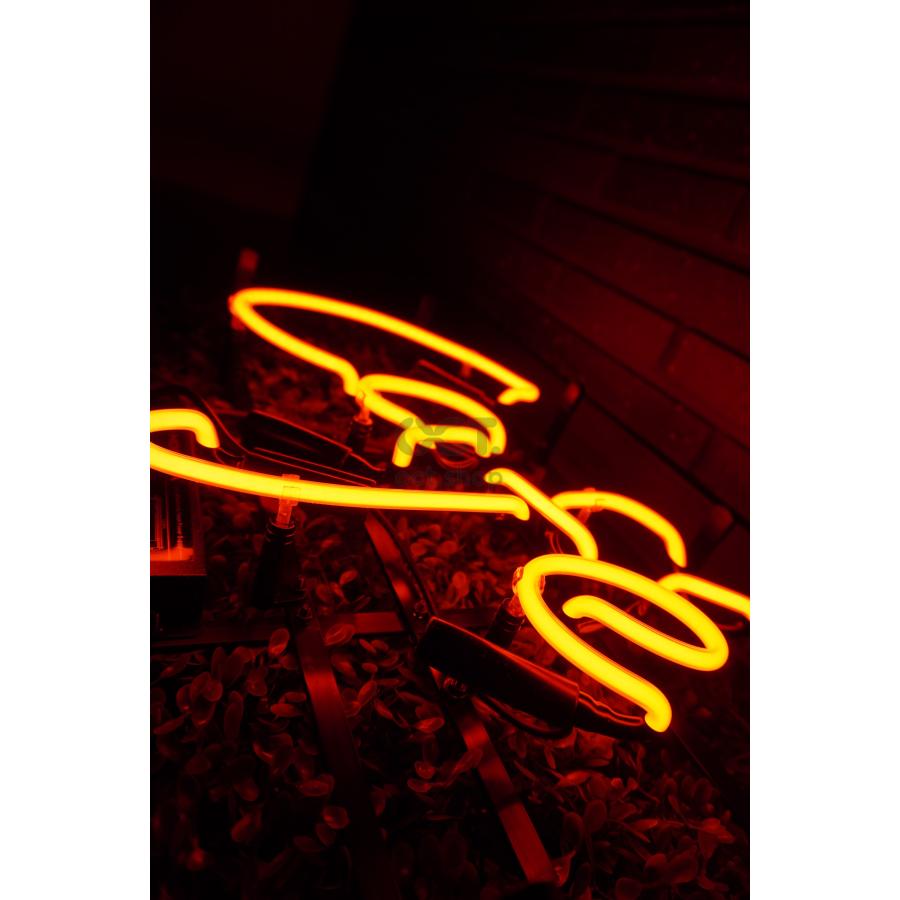 ネオンサイン Caf〓 筆記体 ガラス看板 赤オレンジ 店舗 インテリア 壁掛け led 看板 アメリカン雑貨 おしゃれ 店舗用   イルミネーション オーダーメイド可能_12