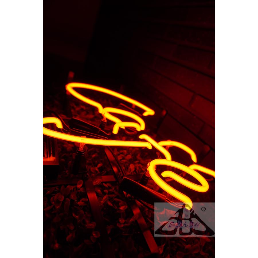 ネオンサイン Caf〓 筆記体 ガラス看板 赤オレンジ 店舗 インテリア 壁掛け led 看板 アメリカン雑貨 おしゃれ 店舗用   イルミネーション オーダーメイド可能_4