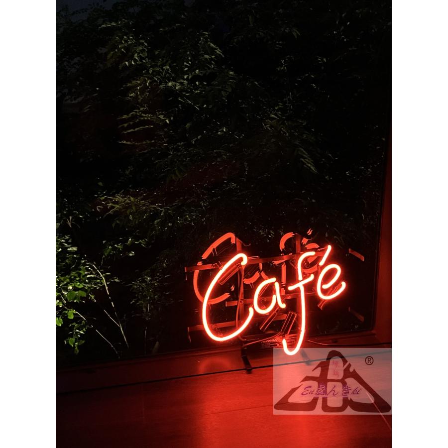 ネオンサイン Caf〓 筆記体 ガラス看板 赤オレンジ 店舗 インテリア 壁掛け led 看板 アメリカン雑貨 おしゃれ 店舗用   イルミネーション オーダーメイド可能_8