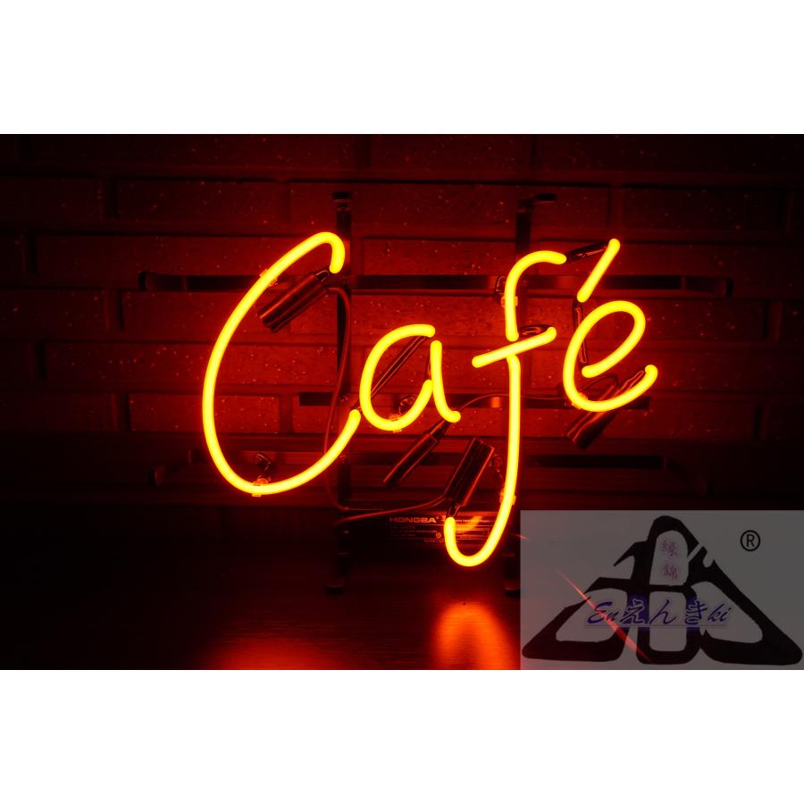 ネオンサイン Caf〓 筆記体 ガラス看板 赤オレンジ 店舗 インテリア 壁掛け led 看板 アメリカン雑貨 おしゃれ 店舗用   イルミネーション オーダーメイド可能_9