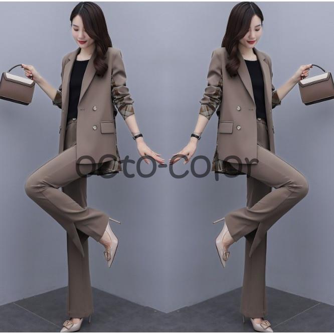 パンツスーツ セットアップ レディース 上下セット スーツジャケット 2