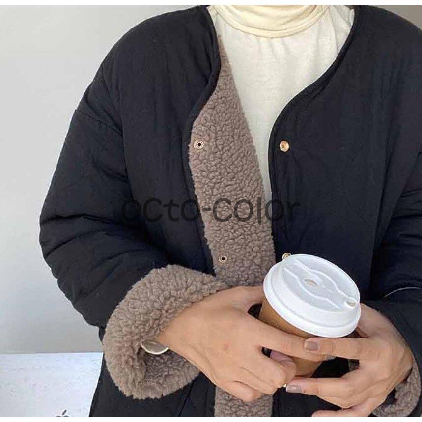 ボアコート リバーシブル レディース 冬 キルティングコート ボア