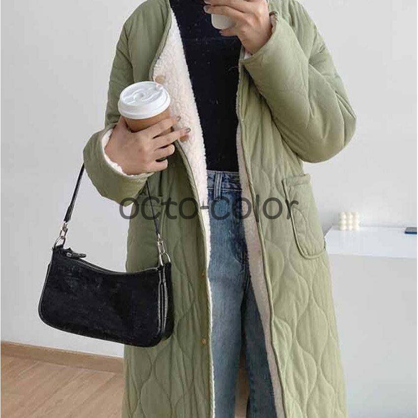 ボアコート リバーシブル レディース 冬 キルティングコート ボア