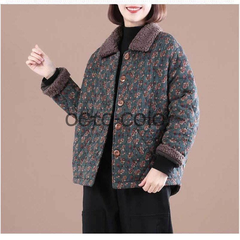 キルティングコート ジャケット ボアコート 折り襟 中綿 アウター