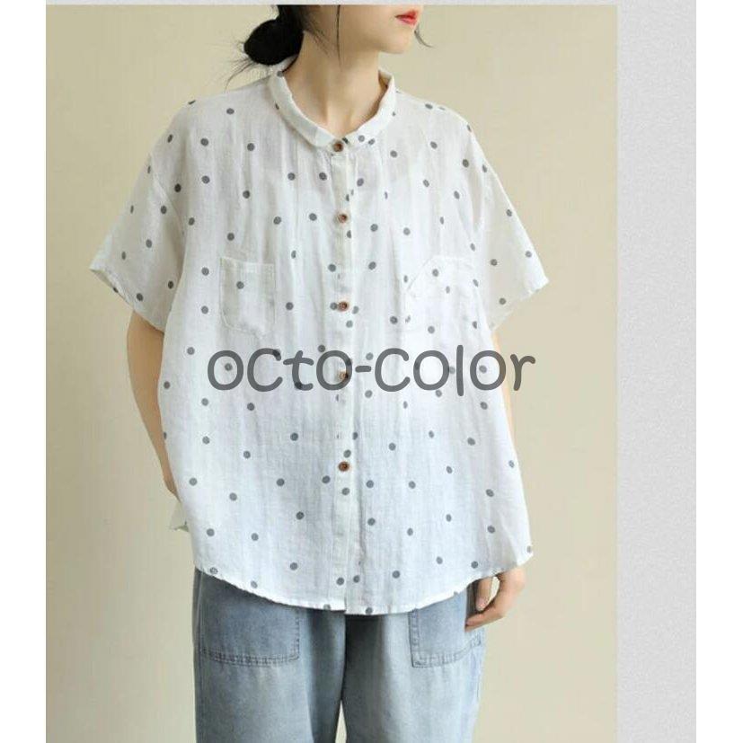 シャツ ブラウス レディース シャツブラウス 半袖 大きいサイズ