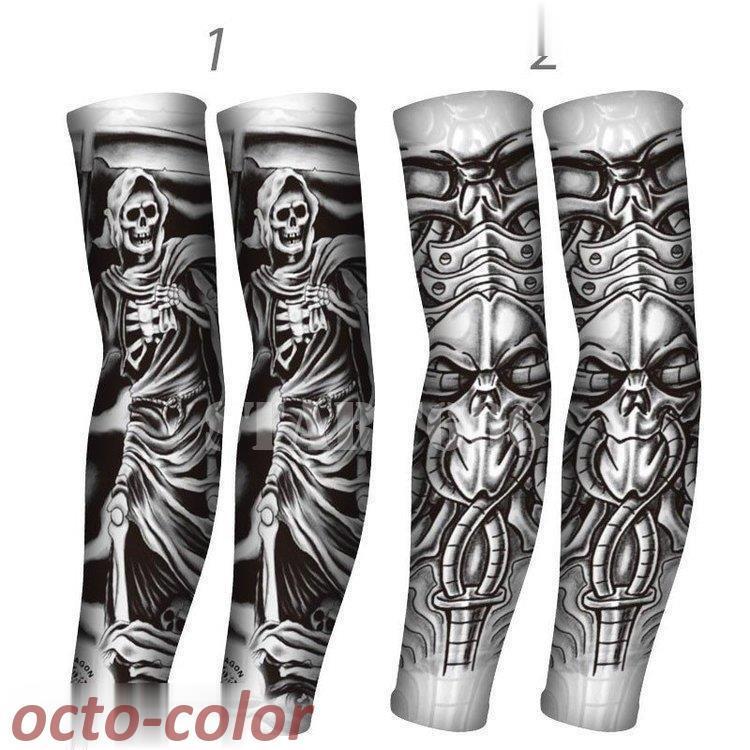 タトゥースリーブ アームカバー ロング 男女兼用 レディース