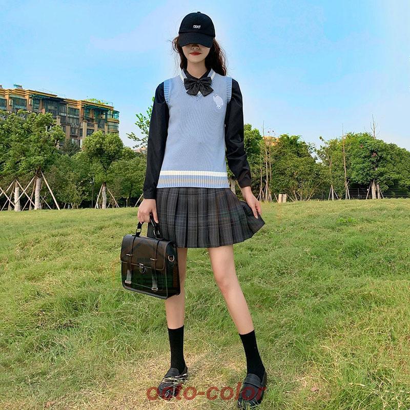 卒業式服超スクールチェックスカート高品質 正統派 制服 女子