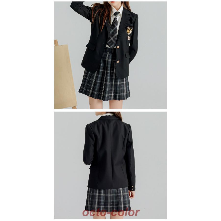 制服 ブレザー 女子 スクールブレザー 紺 学生制服 【全5色】スクール 長袖 ブレザー 制服 ジャケット 学生 高校 中学 学校 通学 女子  ブランド｜octo-color｜07