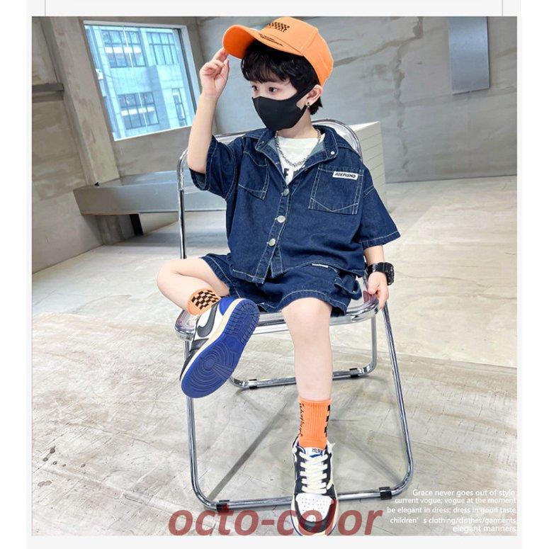 韓国子供服 セットアップ 男の子 夏服 おしゃれ 2点セット 半袖