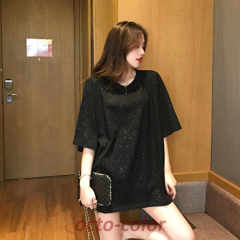 Tシャツ レディース きれいめ 40代 春夏 上品 学生 キラキラ