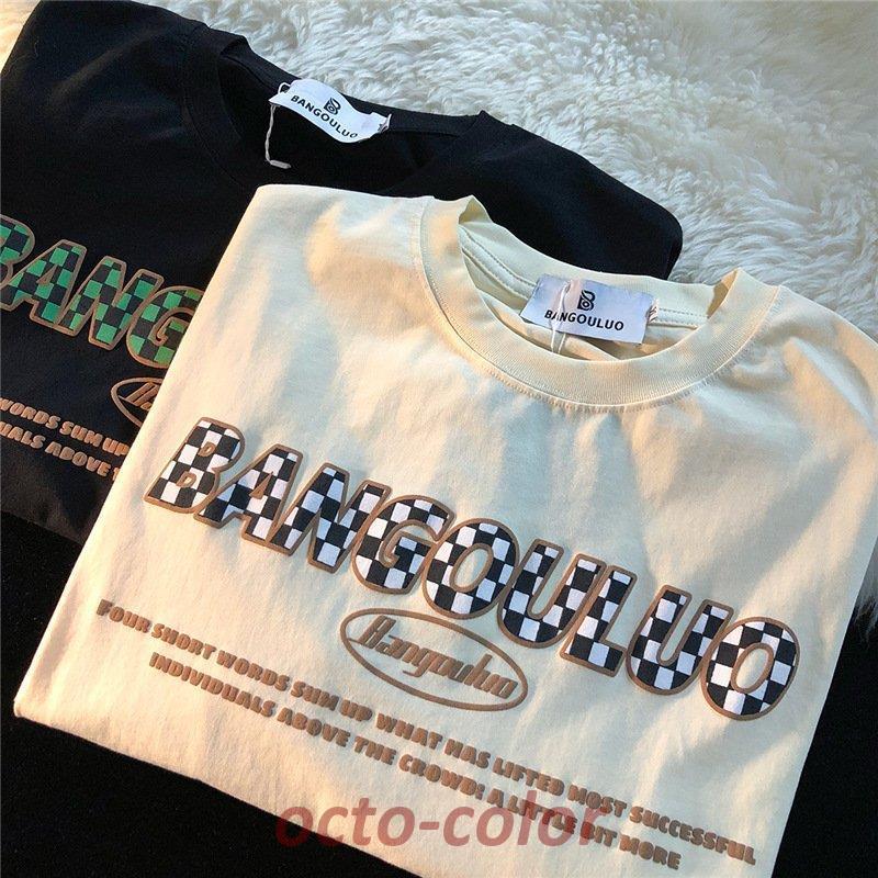 Tシャツ レディース 半袖 トップス ゆるTシャツ 丸首 大きいサイズ プルオーバー カジュアル 着痩せ 上着 夏新作 可愛い ペアルック カップル 2022｜octo-color｜02