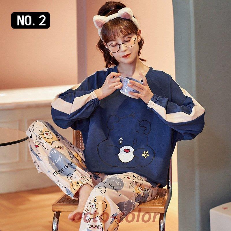 9色展開 パジャマ レディース 長袖 かわいい 春 秋 冬 ルームウェア 入院 マタニティ 部屋着 上下2点セット 可愛い ロングパンツ 韓国風 寝巻きカジュアル Veott0jua6 ファッション Valleymill Com