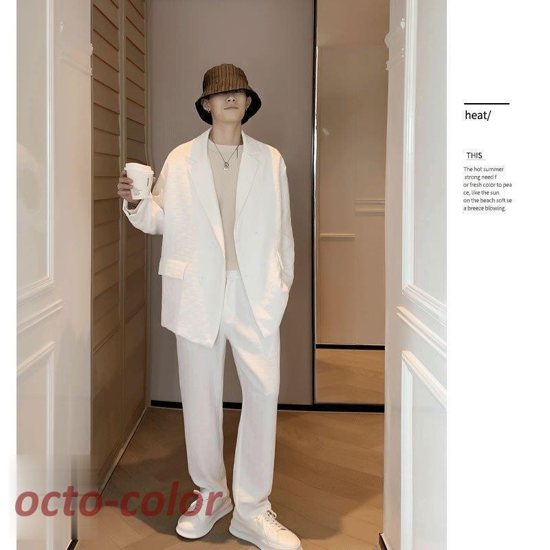 大特価市 セットアップ メンズ 凸凹 カジュアルスーツ ファッション 韓国 服＆ファッション小物