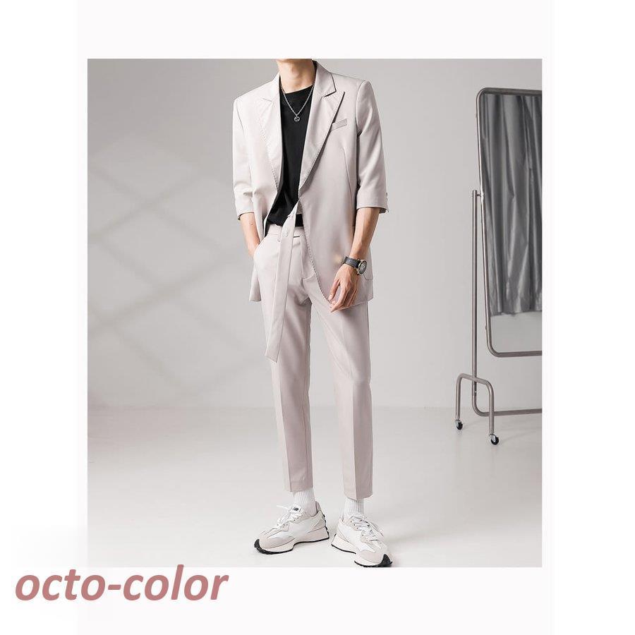 カジュアルスーツ ハーフスリーブ セットアップ 上下セット サマー