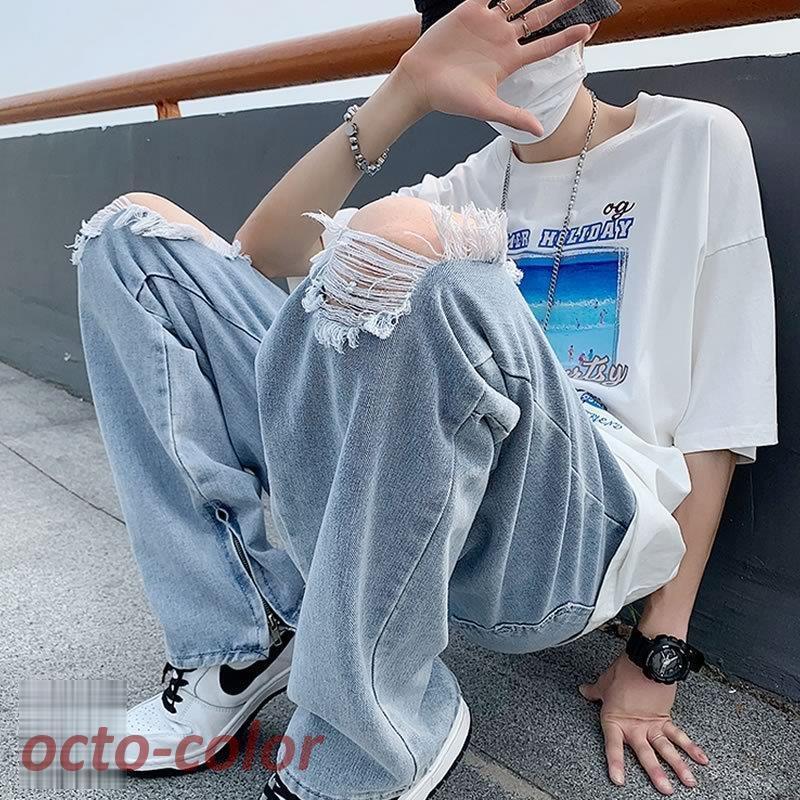 Amazon.co.jp: HANMUYメンズシャツ デニムシャツ 長袖 スリム
